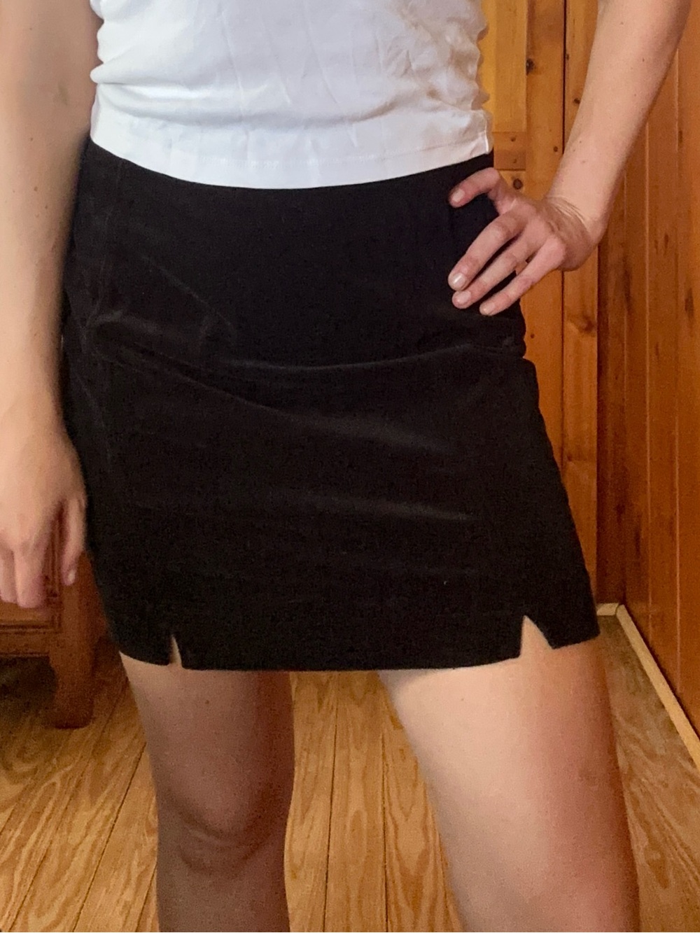 Vintage ATI Denim Black Mini Skirt